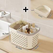 1/2pcs Handheld Shower Caddy, Bathroom Storage Basket, Toiletry Basket, Cute Shower Caddy, Bathroom Organizer Basket