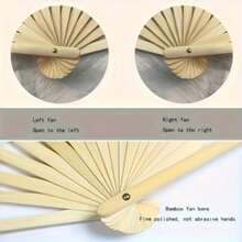 2pcs/Set 59.05 Inch/150cm Gradient Faux Silk Dance Fans, Adult Classical Style Long Silk Folding Fans, Square Dance Props - Multicolor - View 9