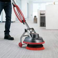 Commercial Floor Scrubber Machine Heavy Duty Floor Cleaner Polisher With 2 Wheels Professional Electric Carpet Buffer Max 1900 RPM 43 FT Cord 3 Pads & 3 Brushes All Floor Surfaces - 43 FT Cord 1900 RPM - View 9