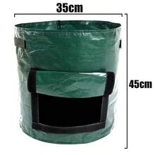 1 Stück PE Bio-Kompost Tasche/Pflanzentasche, Küchenabfall Fermentation, Abfallsammlung, Kompostbehälter, Garten Mülleimer, Pflanzentasche, Blattsammlung, Kartoffel- & Gemüseanbau Pflanzentasche mit Fenster und Deckel, geeignet für Garten, Küche, Hausgarten, Obstgarten usw. - Verschiedenfarbig - Übersicht 15