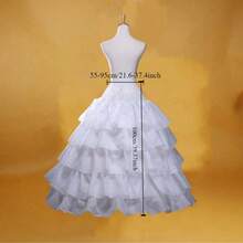 1pc Adjustable Waist Petticoat, Fluffy Round Crinoline Slip Suitable For Wedding Dress, Extra Puffy A-Line Pleated Skirt For Wedding Party - Multicolor - View 8