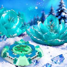 Frosty Magic Jasmine Building Blocks, Classic Fairy Tale Ornament, Ideal For Family Gatherings And Festive Decorations, Girl Exclusive Toys, Perfect Christmas & Birthday Gifts - 淺藍色 - 查看 7