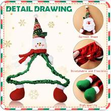 Cubierta de Monitor de Computadora de Navidad Cubierta de Borde de Monitor de Computadora Decoracion de Computadora de Papá Noel Cubierta de Pantalla de Muñeco de Nieve Portátil Elástica-009 - como en la foto - Ver 4