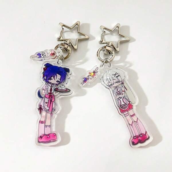 1pc Original Acrylic Keychain Pendant, Cute Cartoon Watermelon Charm, Suitable For Swimsuit, Y2K Retro, Casual, Party, Phone, School, Gift For Girlfriend, All Seasons