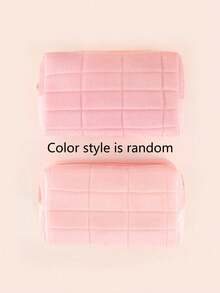 1/2/4pcs Portable Zipper Cosmetic Bag, Makeup Brush Holder, Travel Toiletry Bag, Multiple Colors And Styles Available, Multifunctional Large Capacity Makeup Pouch. Suitable For School And Office Use, Minimalist And Cute. Great Gift For Back To School, Valentine's Day, Birthday, Chinese New Year And Other Holidays, Also A Perfect Study Gift For Friends. - Multicolor - View 25