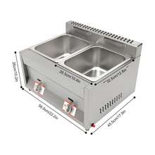 HOHOBLA Commercial Propane Deep Fryer, Countertop 2 Wells, 12L Stainless Steel Gas Fryer With 2 Lids,2 X 6L Tanks For Home Kitchen Restaurant Use,Ideal For Frying French Fries Turkey Donuts And More - As Shown - View 7