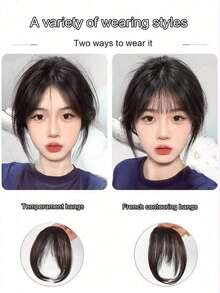 1 片仿真八字刘海，自然蓬松，适合日常佩戴，多种颜色可选，适合女性，可用于派对和日常佩戴，女士发饰，发夹。，美发造型套装，美发工具套装，美发造型工具 - 彩色 - 查看 11