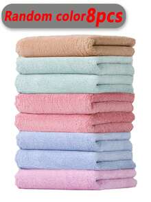 1pc/5pcs/8pcs Quick-Dry (Lightweight) Small Towels, High Absorbency Hand Towel Set, Lightweight Super Soft Fiber Material, Bathroom Hand Towels, Solid Colors, Soft & Comfortable, Multipurpose For Bathroom & Kitchen (34*75cm/13.8*29.5Inch, Assorted Colors) - Multicolor - View 13