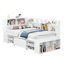 Kids Bed Frames, Headboards & Footboards - White + Plywood - View 6