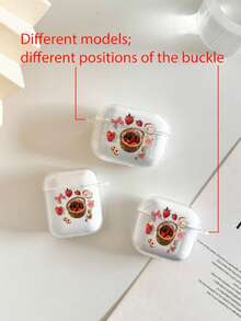 Strawberry Painted Transparent Fashion Bluetooth Earphone Case Compatible With AirPod Case, Headphones, Pro 3 Case, Pro (2nd Generation), 3, Pro, 1/2, 4 Case Cover - Multicolor - View 9