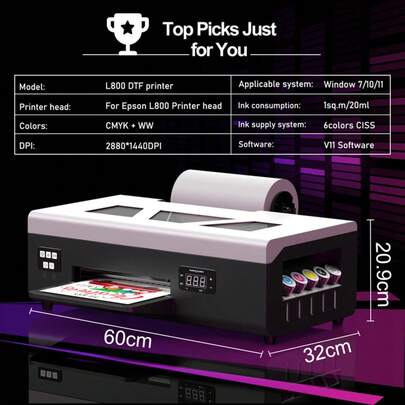 A4 DTF Printer L805 Direct To Film DTF Impresora Heat Transfer DTF Printer Clothes Tshirt DTF Printing