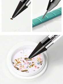 镶钻笔，双头镶钻/水晶铆钉装饰笔，水晶珠手柄 - 绝佳的DIY美甲装饰工具 - 彩色 - 查看 7