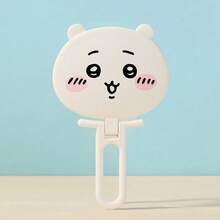 Miniso Chiikawa Series Chiikawa Cute 3D Handheld Mirror, Smooth PP Material, Chiikawa 3D Head Shape, Foldable Buckle Design, Portable Touch-Up Mirror & Bag Decoration Mirror(1 PC) - Multicolor - View 3