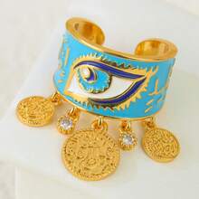 Bague de style luxueux de Dubaï plaquée or 21 carats, élégante bague de mariage islamique saoudienne, bijoux de fête d'Oman pour femmes - Bagues de mode - Voir 54