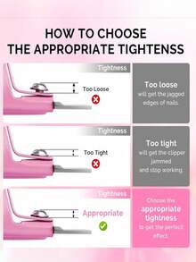 Nail Clippers, Pink Artificial Nail Trimmers, Adjustable Nail Clippers, Acrylic Nail Trimmers, Pink High-Quality Adjustable Nail Clippers (Suitable For Acrylic Nails), And Stainless Steel Nail Clippers, Used For Trimming Artificial Nails. - 粉色 - 查看 4