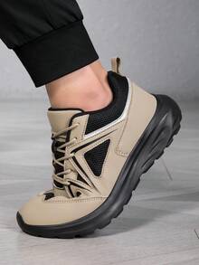 Atmungsaktive leichte Laufschuhe in Große Größen für Herren - Bequeme Sportschuhe für alle Jahreszeiten, geeignet für Outdoor-Aktivitäten, moderne Athletikschuhe, komfortable EVA-Innensohle, robuste Verarbeitung - Khaki - Übersicht 5