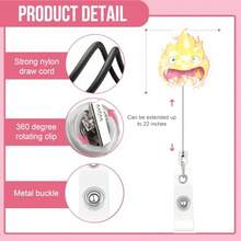 Funny Fire Flame Shaker Nurse Badge Reel Cute Retractable ID Badge Holder With Bacon And Eggs Design RN LPN CNA MA Nursing Student Medical Worker Teacher Doctor Name Badge Clip Accessories - 火焰 - 查看 6