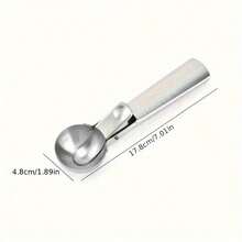 1 Piece, Ice Cream Scoop, Melon Seed Scoop, Stainless Steel Baking Scoop, Dig-Out Ice Cream Scoop With Trigger, Modern Dough Scoop, Reusable Melon Seed Scoop, Suitable For Restaurants, Weddings, Parties, Home Kitchen Gadgets, Dorm Essentials - 多功能湯匙 - 查看 10