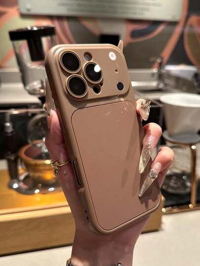 Simple Large Window Candy Color Jelly Shockproof Bumper Back Phone Case Compatible With IPhone 17 16 15 14 13 12 Pro Max 17Air 11 Solid Color Camera Protection Cover Fundas