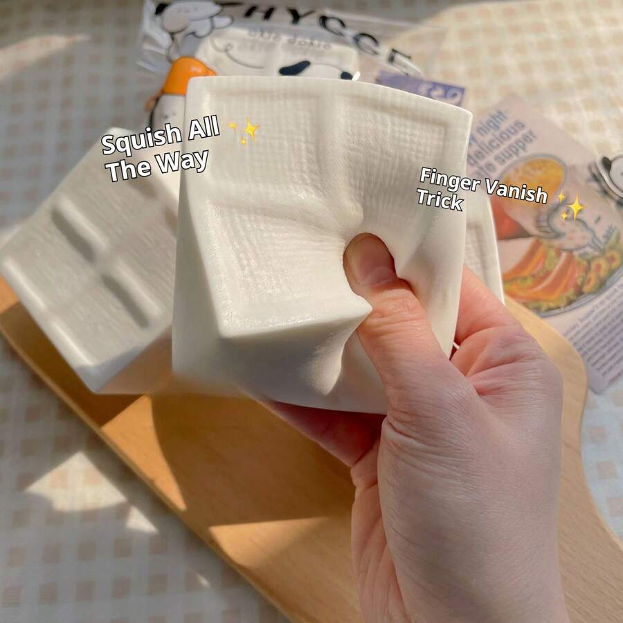 全新超柔软湿润豆腐捏捏乐，舒缓压力，安抚情绪，节日、生日礼物，完美之选