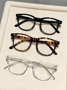 1/3 Pair Retro Fashion Lightweight Eyeglasses Set - Fashionable Full Frame Glasses - Multicolor - View 1