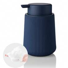 1pc Striped Foam Soap Dispenser, Luxury Style Bathroom Kitchen Pump Bottle, Refillable - one-size - View 14