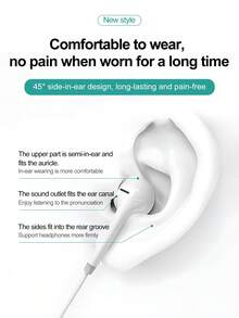 USB-C接口耳机，高端入耳式耳机，Type-C接口耳塞，内置降噪功能，三键线控，可控制音乐、通话和音量。兼容16/16 Plus/16 Pro/16 17 Pro Max、15系列、Galaxy S24/S23/S22、CarPlay、iPad、Pixel等设备。灰色 - 白色 - 查看 2