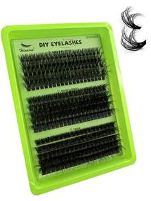 295 Bundles 15 Rows 60D+80D+100D Root Clusters Natural 3D Effect Faux Mink Lashes 10-18MM Mixed Length 5D Russian Volume Individual Eyelash Extension , Black, Hot Melt Adhesive Fan For DIY At Home Lash Clusters, Eyelash Clusters, Individual Eyelashes, Lashes, Fake Lashes - D - View 9