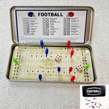 Tragbares Holzbrettspielset mit Fußball, Baseball, Softball, Fingerwürfelspielen, Tischspiele, ohne Strom, perfekt für Familientreffen, Partys, Spieleabende und Geburtstagsgeschenke für Freunde - Schwarz - Übersicht 11