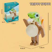 Tung Tung Sahur Character Building Blocks Toy, Tralalero Tralala, LiriLi Larrla, Boneca Ambalam Character Building Blocks Toy, Party Gift - Multicolor - View 14