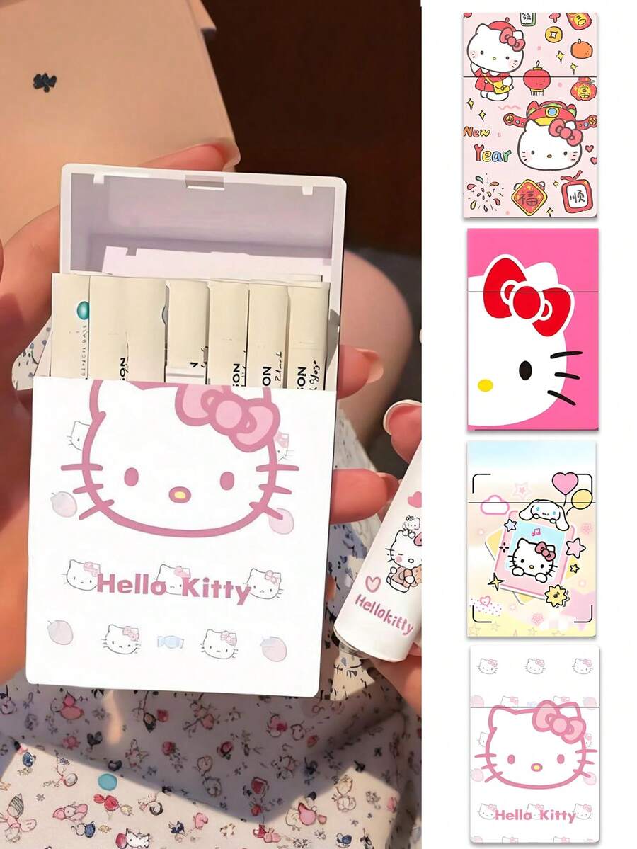 Sanrio 这款Hello Kitty图案的大号塑料香烟盒，防潮、防异味、防水，是存放手卷香烟的理想之选。它便携防异味，适合户外或旅行使用。无论是情人节送给男友，还是作为生日礼物，都是不错的选择。 - 彩色 - 查看 1