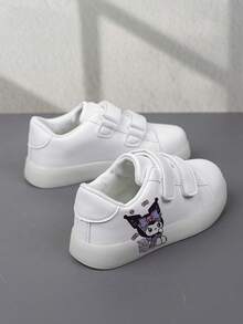 Sanrio 一双价格实惠、时尚的儿童休闲运动鞋，耐穿的篮球鞋，适合日常穿着和户外活动，万圣节礼物，夜光鞋，户外玩耍鞋，趣味设计鞋，卡通印花鞋，透气面料鞋，柔韧鞋底鞋，儿童运动鞋，休闲鞋，节日礼物，2D平底鞋 - 白色 - 查看 4