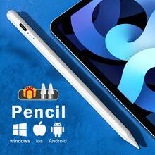 Bolígrafo universal de tacto capacitivo compatible con tabletas y smartphones Android, compatible con Xiaomi y tabletas, adecuado para tabletas y teléfonos Android, compatible con Huawei y compatible con iPad, accesorios para tabletas, regalos para madres, familia, amigos, cumpleaños, festividades - Blanco - Ver 2