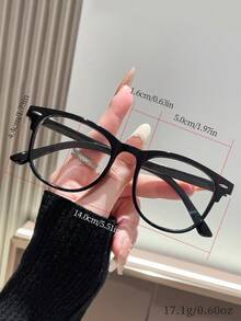 1/6 Pair Women's Computer/Gaming/TV/Phone Anti-Fatigue Glasses, Square Plastic Eyeglass Frame To Relieve Eye Strain, Lightweight & Fashionable Optical Glasses Frame - Multicolor - View 6