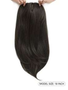 18 Inch Wavy Ends Women's Hair Topper, Suitable For Thin Hair, With Bangs Layered Long Hair, Made Of Synthetic Fiber - Multicolor - View 5