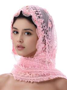 1 pieza Pañuelo para la cabeza con borlas de cuentas hecho a mano para mujer, adecuado para bodas y reuniones, gorro para dormir - Multicolor - Ver 16