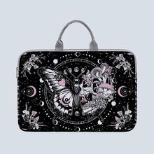 [1 Laptop Case] Skull-Print Laptop Case, Briefcase-Style Fabric Shell, Fits 14-Inch Laptops, Soft Laptop Sleeve, Briefcase-Style Tablet Case, Zippered Laptop Case, Fixed Laptop Case - Multicolor - View 9