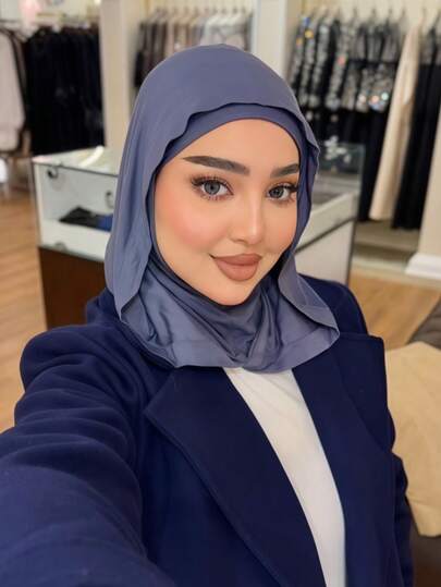 1pc Balaclava Mask Headwrap, All-In-One Headscarf Turban, Elastic Knit Headwear That Covers Neck, Lightweight & Stretchy Fabric, Suitable For Prayer, Travel, Work, Daily Wear