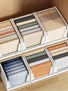 1pc Home Kitchen Storage Sliding Rail Foldable Pull-Out Divider Board Storage Basket Miscellaneous Storage Box Tableware Storage Cabinet Storage Frame Storage Rack Bathroom Bedroom Study Storage Rack Back To School Clothing Stationery Organizer Vegetable Basket Fruit Basket Coffee Storage Box Storage Rack - Multicolor - View 3