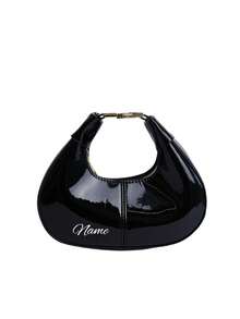 Bolsa de fiesta mini personalizada, un bolso de solapa con forma de concha en forma de corazón, de moda y minimalista para otoño/invierno. Se puede usar como bolsa para lápiz labial o monedero. También puedes imprimir tu nombre o saludos festivos para crear un estilo personalizado. - bolso bandolera - Ver 14
