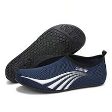 男士水鞋、潜水鞋、游泳鞋、成人速干水袜、赤脚防滑沙滩鞋，适合沙滩游泳、冲浪、游泳池、湖泊、河流。 - 藍色 - 查看 6