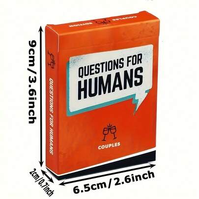 1套英文版人类哲学思考对话游戏 - 反思卡牌游戏，包含引人深思的互动活动，适合朋友、家人、情人节、派对等场合作为桌面游戏礼物，也适用于新年、情人节和各种派对场合。