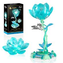Frosty Magic Jasmine Building Blocks, Classic Fairy Tale Ornament, Ideal For Family Gatherings And Festive Decorations, Girl Exclusive Toys, Perfect Christmas & Birthday Gifts - 淺藍色 - 查看 1