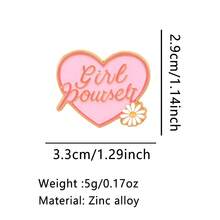1pc Pink Quote Series Brooch, Unique Enamel Lapel Pin - Lovely Badge For Backpacks And Clothes, Valentine's Day Pink Gift - Pink - View 17