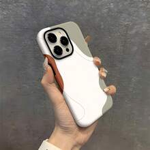 Arte abstracto en tonos tierra. Esta elegante funda es compatible con los modelos  17, 16, 15, 14 Pro Max, 13, 12, 11, XR y XS Plus. Fabricada en silicona TPU, ofrece protección contra golpes y caídas, además de una sensación superior. Es un regalo ideal para familiares, amigos y seres queridos, y una opción perfecta para San Valentín.fundas para ,fundas,accesorios para celular,fundas para celular,fundas para  13,funda  13,funda  16,funda  17 pro max,funda  15,fundas para  16,fundas  11,fundas - Blanco - Ver 5