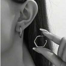 1 Pair Stainless Steel Twisted Hoop Earrings, Distinctive Elegant Design, Versatile For Daily Wear - Twisted Earrings - View 9