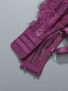 3pcs Wireless Lace Sexy Underwire Bra, Featuring Natural Comfort And Authentic Bust Shape - Multicolor - View 3