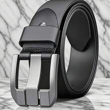 1条男士时尚高档商务休闲宽扣皮带，简约设计，适合夏季、学校、商务、送给男友、丈夫、父亲节等各种场合，日常、时尚、青少年、户外、度假、运动、旅行、波西米亚风格、秋冬季配饰，适合青少年、男士、休闲、户外、运动、度假、毕业礼物、生日、日常穿着 - 彩色 - 查看 2