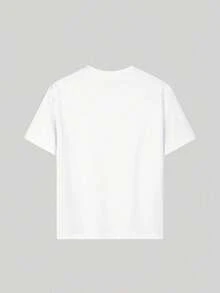 GRDR Men's Casual Printed Round Neck Short Sleeve T-Shirt, Comfortable & Fashionable - White - View 3