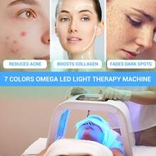 HanTai LED Light Therapy Facial Mask, Multi Color LED Face Mask, Portable Red Light Therapy Mask, Home And Travel Skin Care - 美規A型插(110-127V) - 查看 8